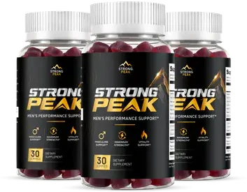 Three bottles of Strong Peak gummies